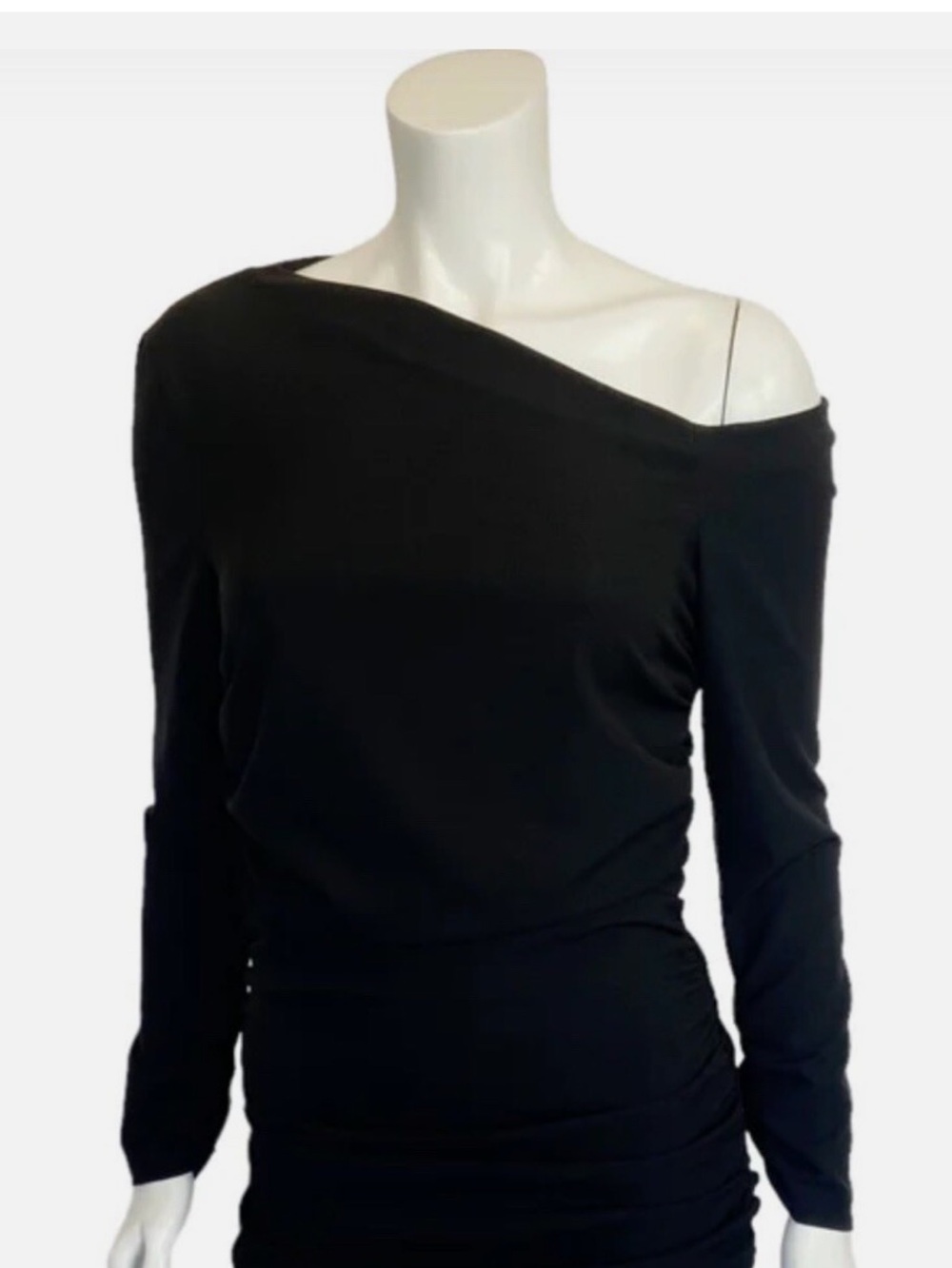 Zara Black Off-Shoulder Long Sleeve Dress